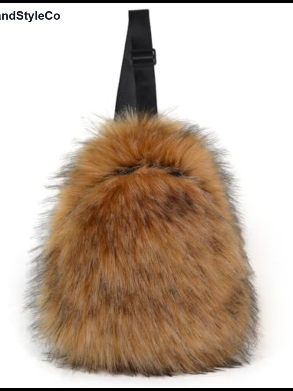 Faux Fur Crossbody Sling Bag Fuzzy Chest Bag Cute Purse Adjustable Strap